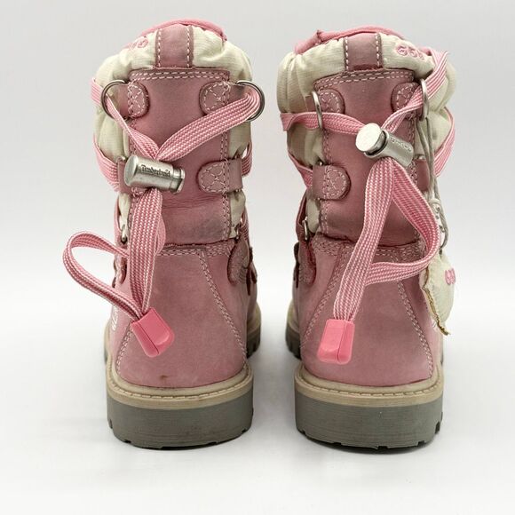 Timberland Sherpa Lined Pink Winter Boots - Toddler US Size 11.5 / EU 29 // 7281 - Picture 5 of 13